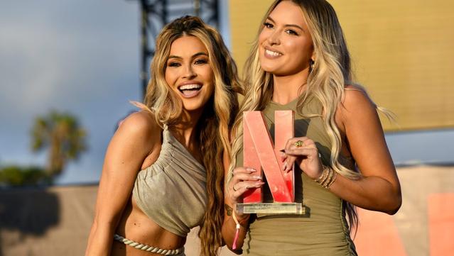 'Selling Sunset's Chrishell Stause, left, and 'Love Is Blind's Madison Errichiello at Netflix Summer Break